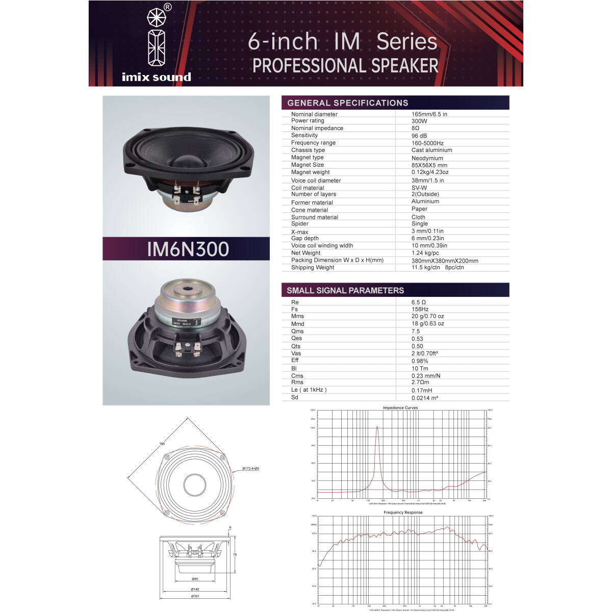 Imix IM6N300 6" 600W Loose Speaker - Image 6