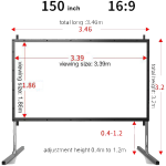 Imix Folding Projector Screen with Flight Case