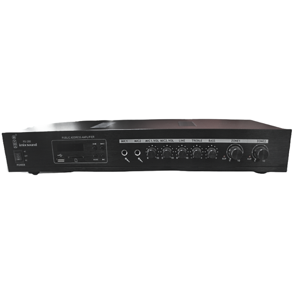 Imix PD280 Mixer Amplifier Dual Zone 100V / 4–16Ω (2 × 60W) - Image 3